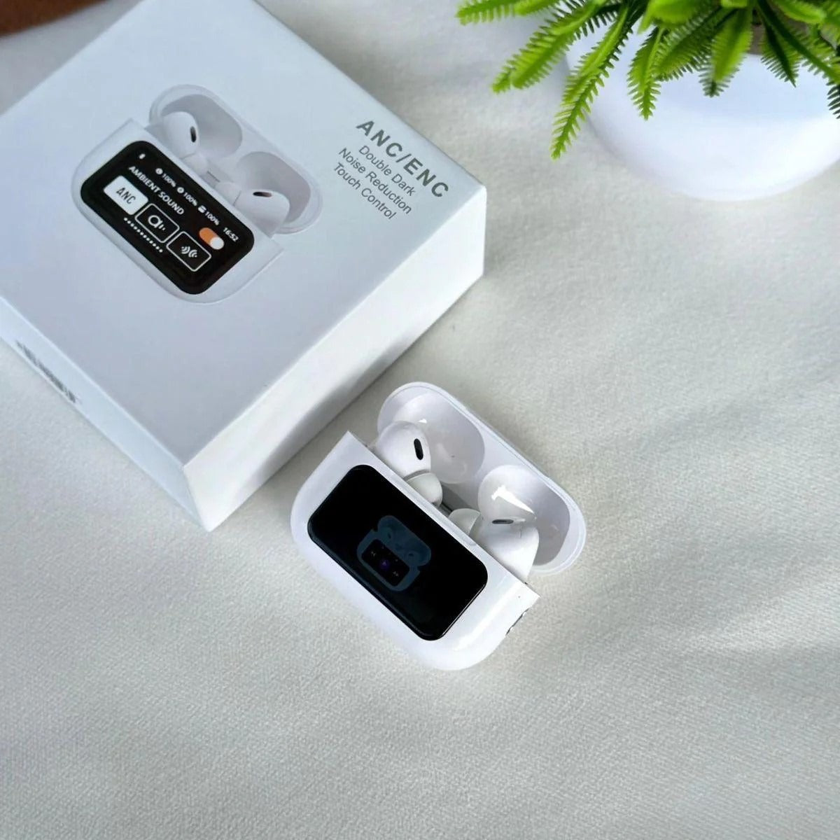 A9 Airpods Pro 2 – Advanced ANC & ENC Noise Reduction | Smart Touch Controls | Wireless Earbuds With Charging Case
