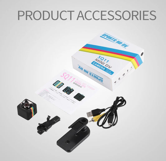 SQ11 Mini Camera – HD 1080P Sensor, Night Vision, Motion Detection DVR, Micro Sport DV Video Camcorder