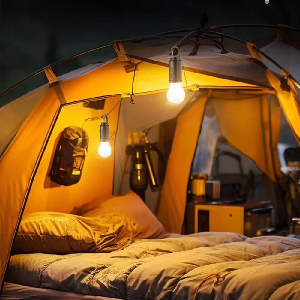 Rechargeable Portable LED Camping Lantern – Tent Lamp with Clip Hook | Emergency & Outdoor Light for Camping